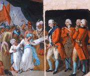 Mather Brown Mather brown lord cornwallis receiving the sons of ipu as hostages USA oil painting artist